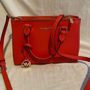 Michael Kors crossbody leather satchel